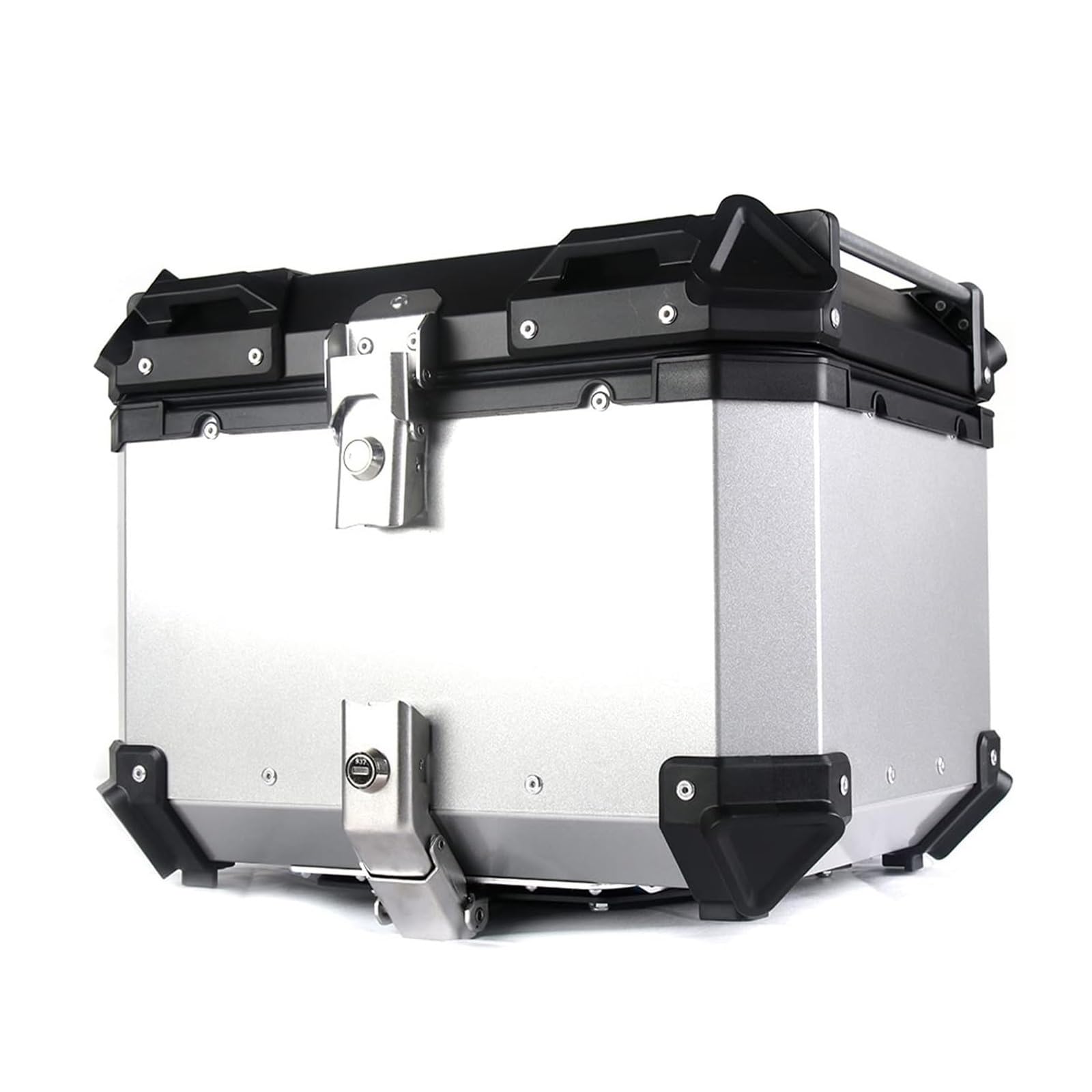 Coffre de Scooter, Boîte de Queue épaisse(Silver,55L: L 45cm*W 39.5cm*H 33cm)