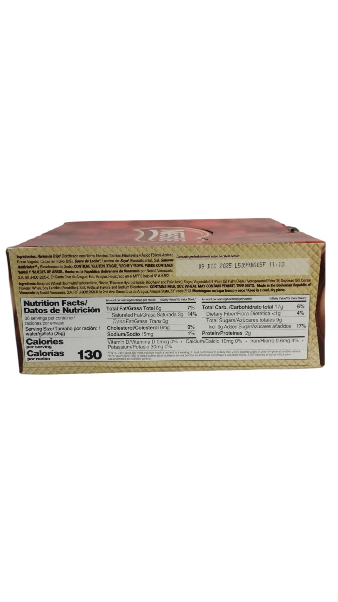 CAJA DE GALLETA SUSY - GALLETA RELLENA CON CREMA SABOR A CHOCOLATE - SUSY - 18 UNIDADES - CAJA