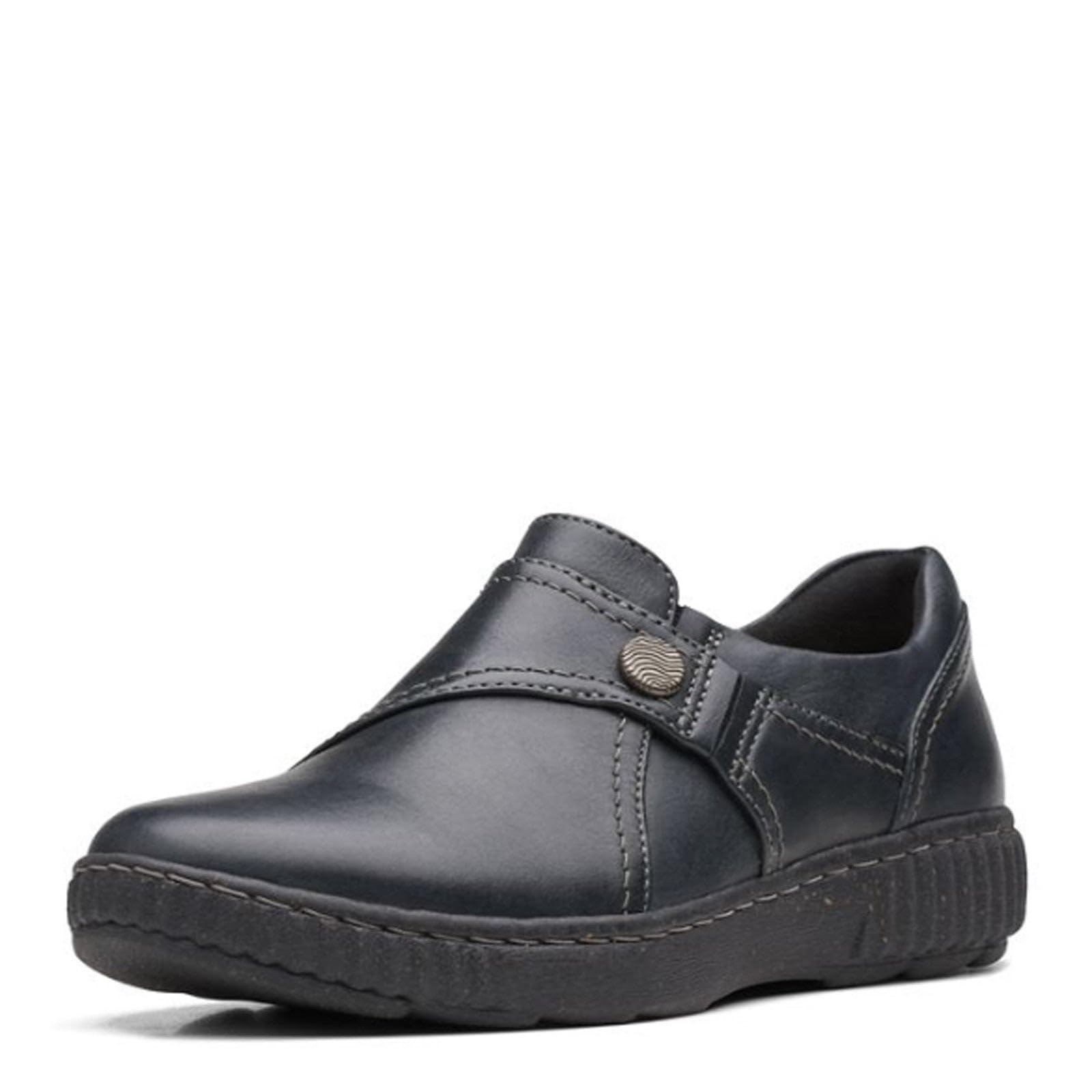 Clarks Caroline Pearl Womens Black Leather, 6.5