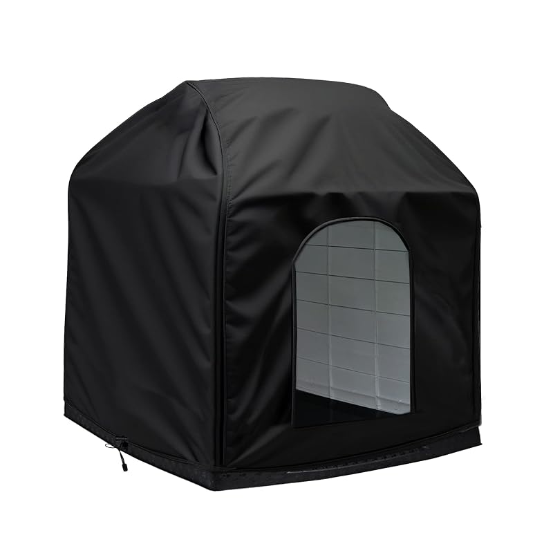 Capa para Casinha de Cachorro 600D Oxford com Interior Prateado Refletivo HI···YOUR COVER 6017-Black