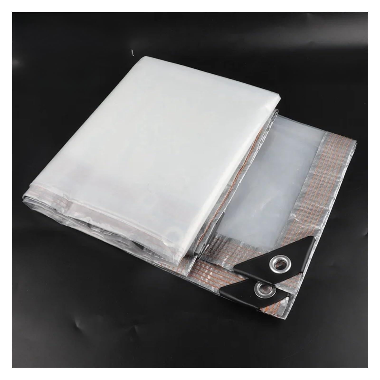 0.1mm Transparent PE Film Tarps Outdoor Garden Clear Tarpaulin Waterproof Patio Cover Hay Tarp Rainproof(Grey Side,1mX1m)