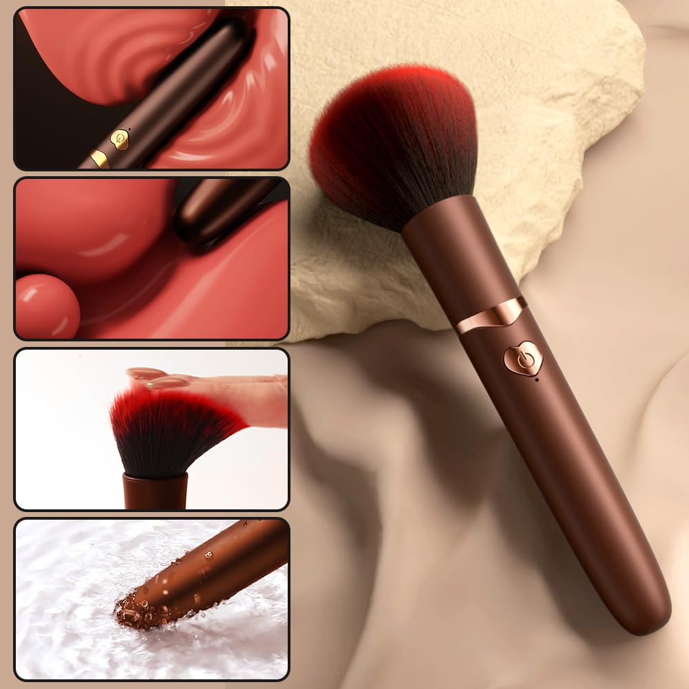 Vibratore Mini Brush Makeup Erotico Tease Vibratoreper donna piccolo, mini vibratore Vibratoreper Donna Professionale Toys Giocattolo Adulti per Nipple, G-Spot, Clitoride (oro)
