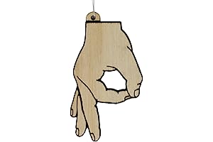 Gotcha Game OK Hand Meme Wood Christmas Ornament