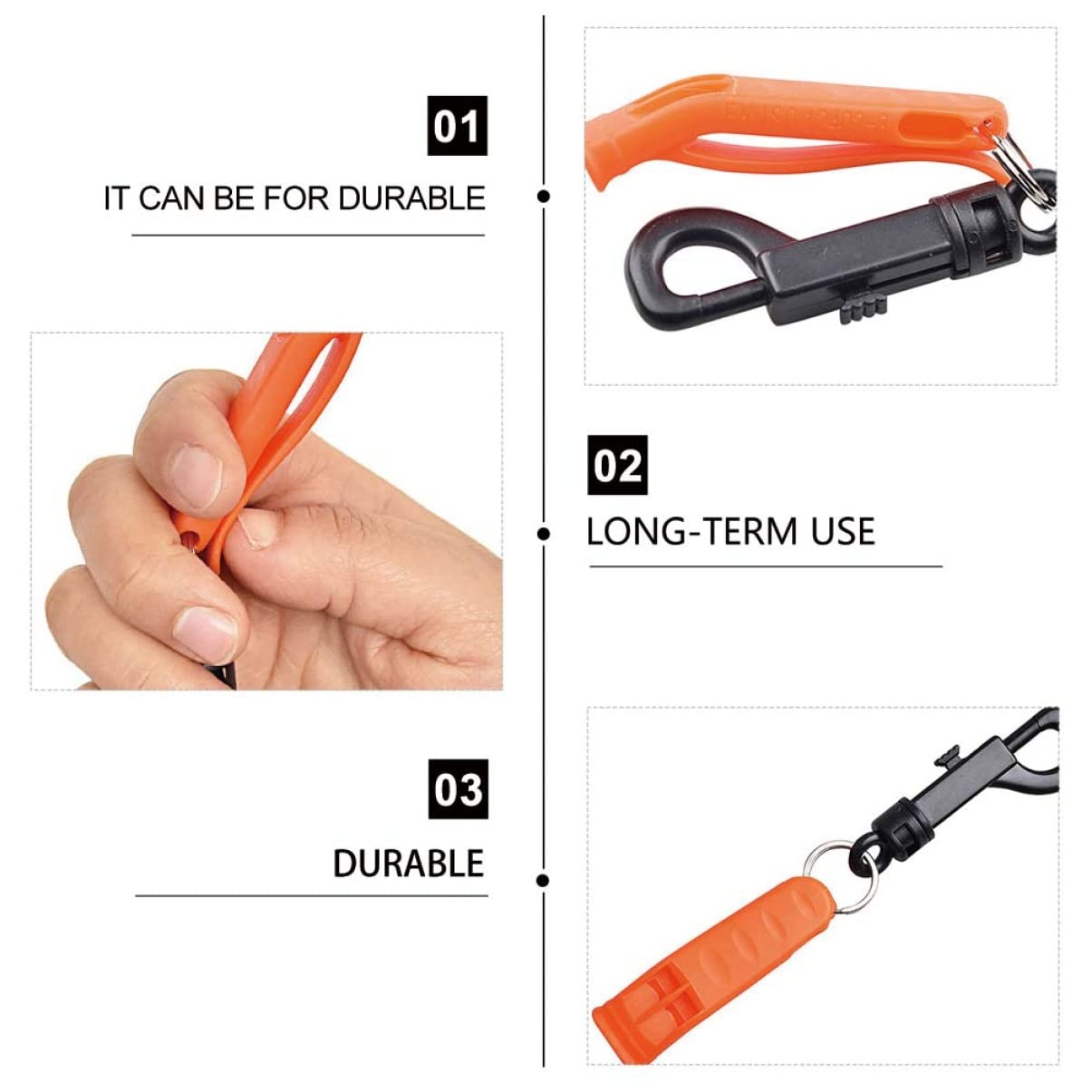 Toddmomy Silbato De Rescate Whistle Orange Cámping Silbato para Acampar Emergencia Silbato De Supervivencia Silbato De Senderismo Silbato para Exteriores El Plastico