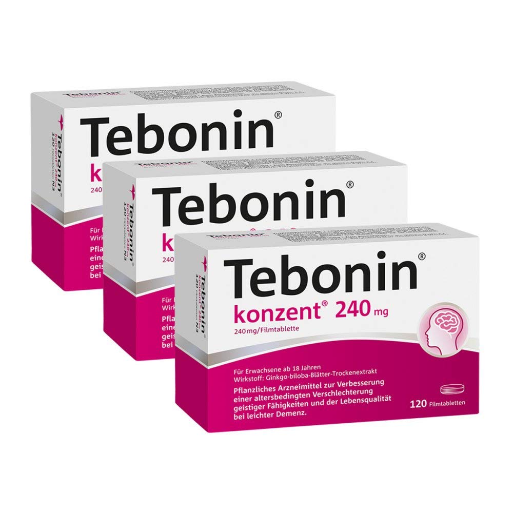 240 mg Ginkgo-Spezialextrakt für Gedächtnis, 3 x 120 Stk.