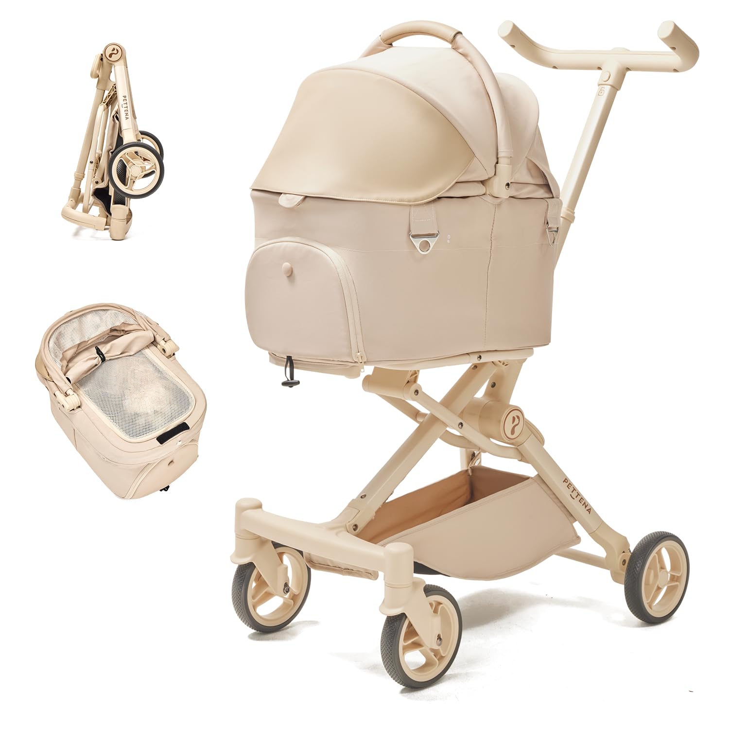 未使用/新品　ペットカート PETTENA 犬用バギー 犬バギー Amazon.co.jp: 【超小型犬専用】PETTENA 分離型 ペットカート 小型犬