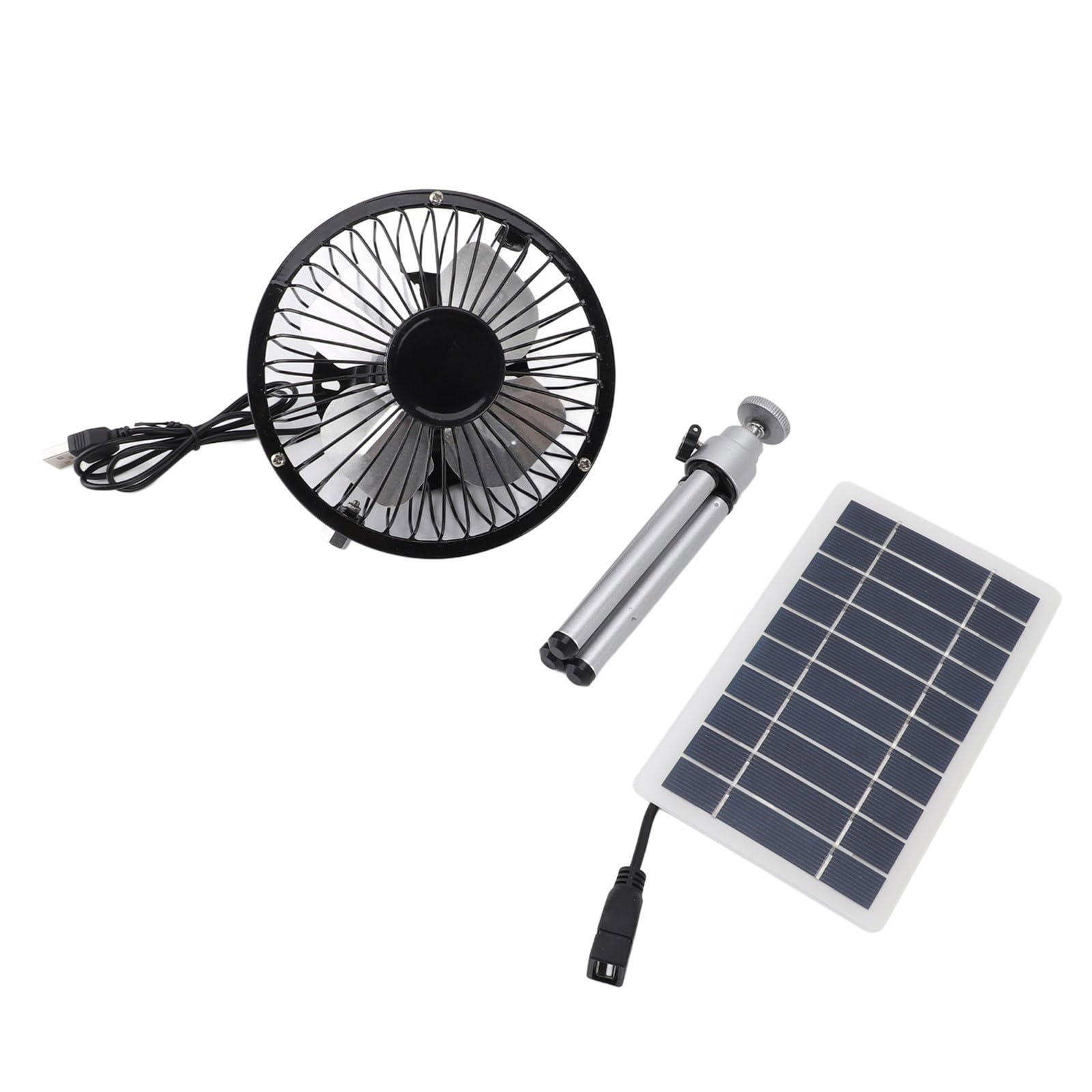 PANGBOER Solar Panel Exhaust Fan Monocrystalline Silicon Solar Power Fan Practical Cooling Device for Desks Travel Portable Desktop