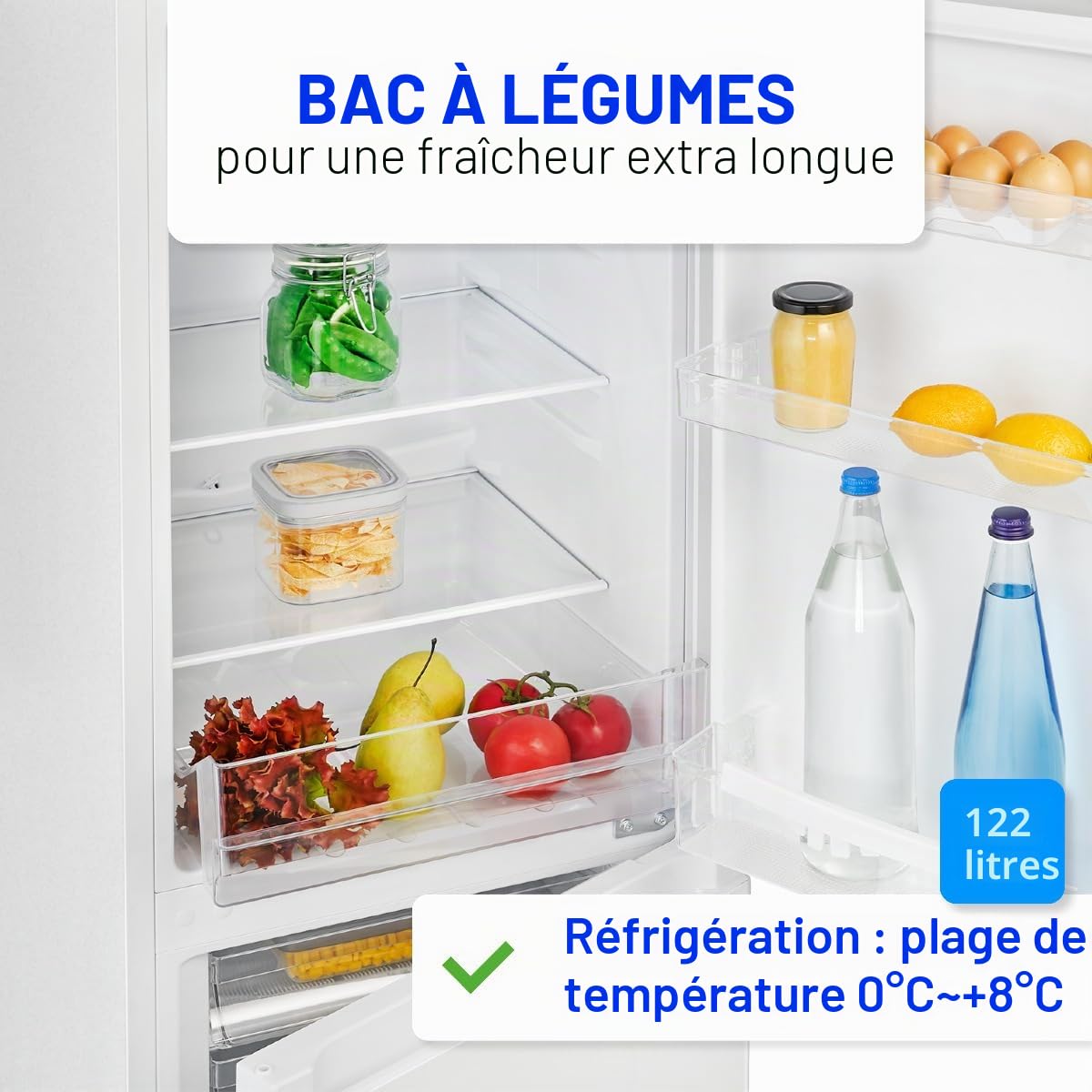 Bomann KG320 Réfrigérateur Congélateur 175L Contrôle Température Blanc