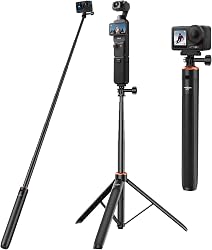 53"/135cm Selfie Stick Tripod for DJI Osmo Pocket 4/3, Go…