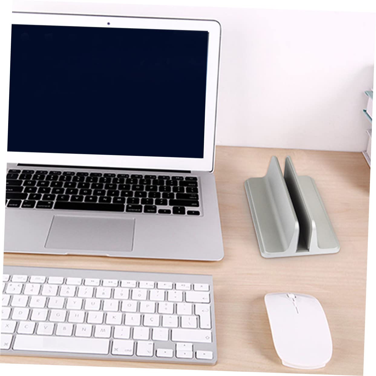 Housoutil Supporto Per Laptop in Lega Di Alluminio Tipo Verticale Supporto Da Scrivania Base Per Notebook