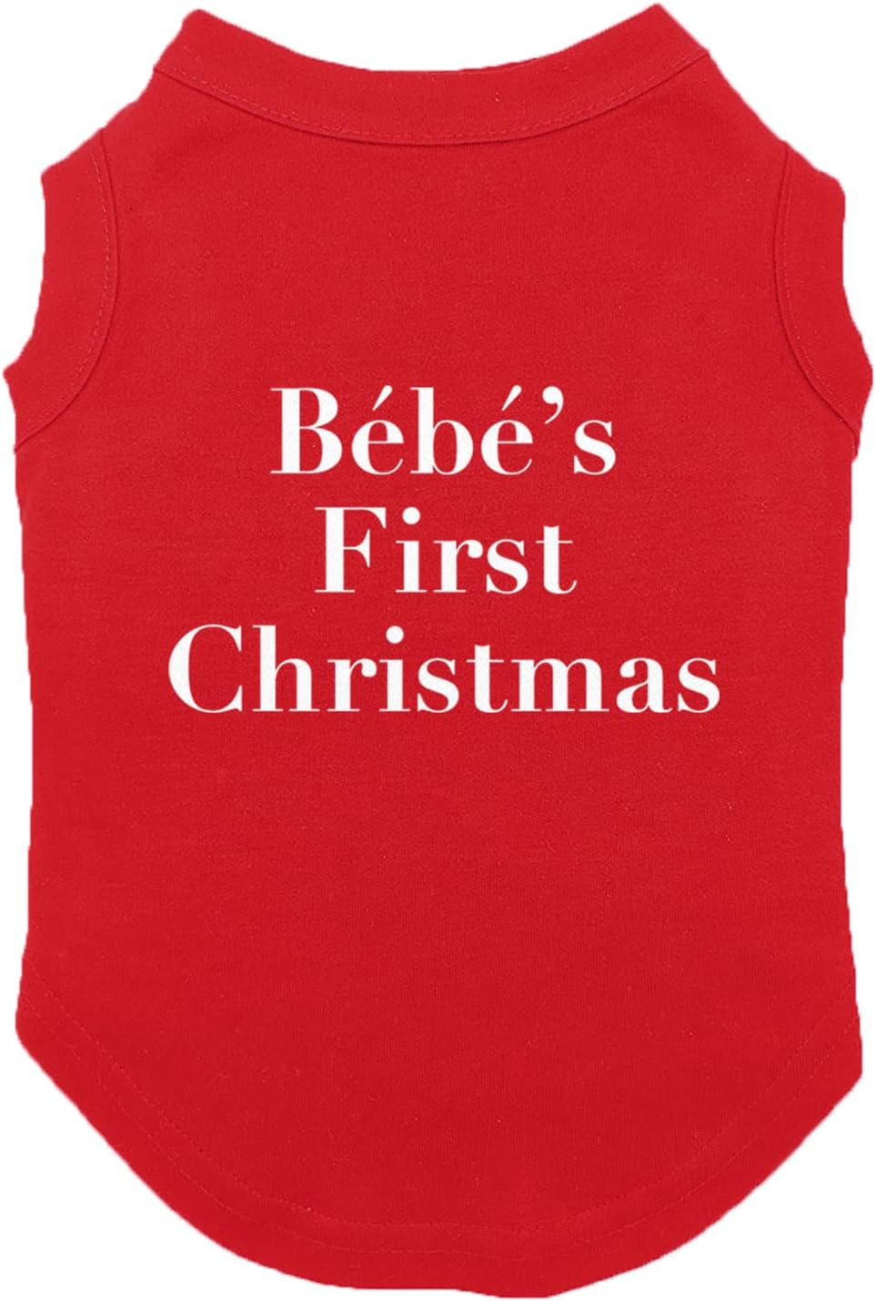 Bebe's First Christmas - Moira TV Show Parody Dog Shirt (Red, X-Large)