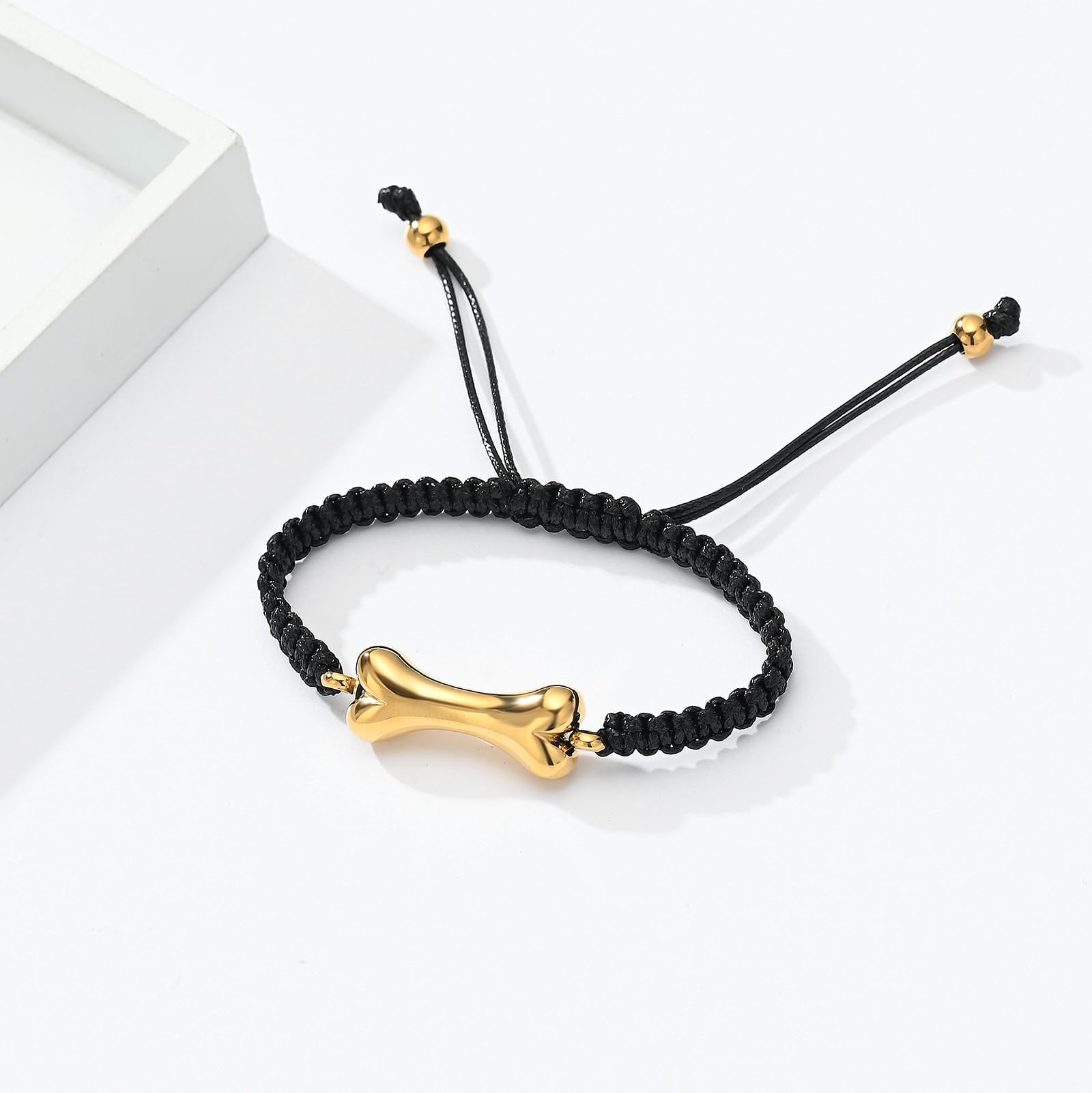 Braccialetto con urna di cane e urna ricordo di cenere, regolabile, corda intrecciata, urna per animali domestici, cenere, ornamenti per cani per uomo e donna