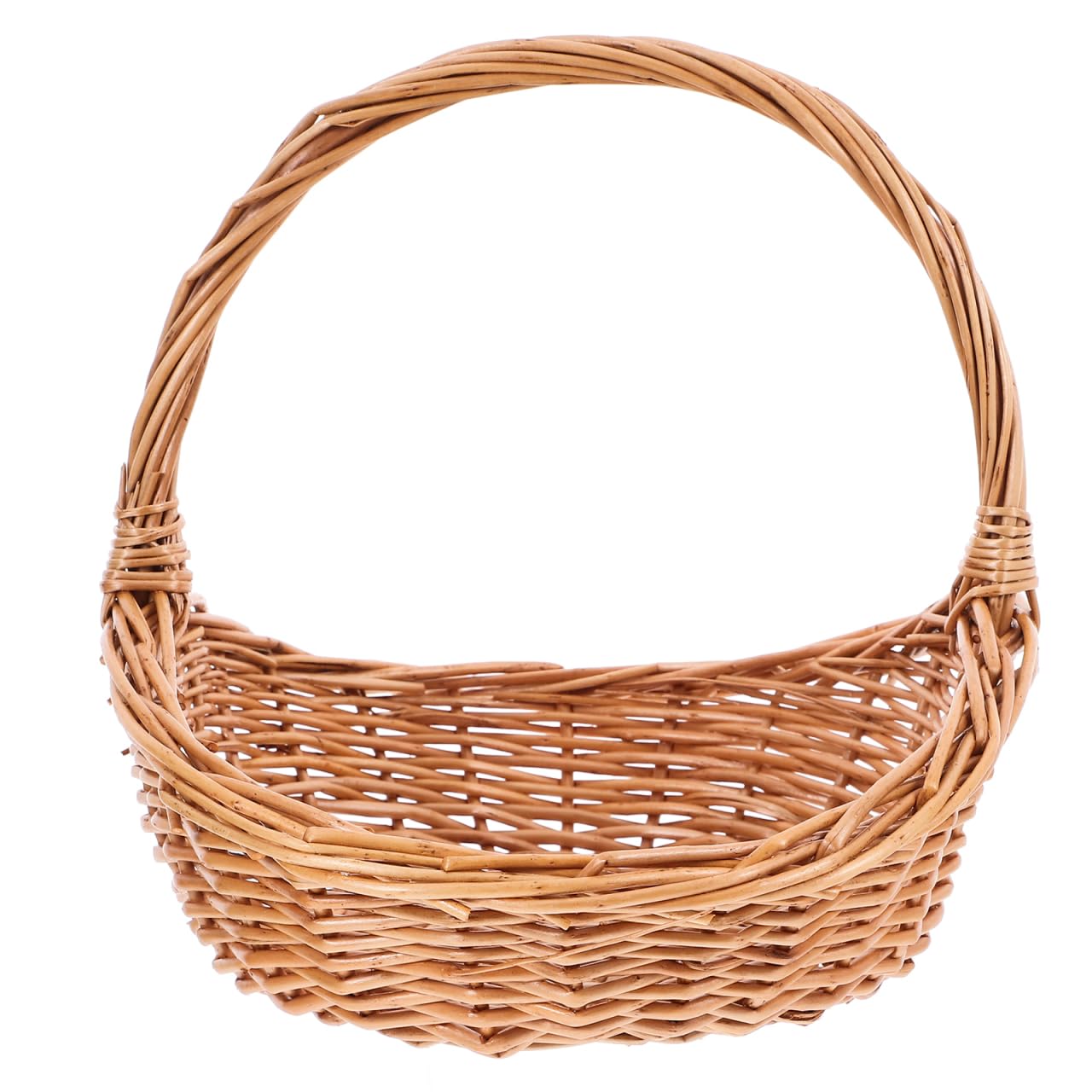 SUPVOX Picnic Basket Wedding Flower Girl Baskets Rattan Flower Vegetable Woven Fruit Fast Food Groceries Wear-Resistant Grocery Eggs Travel Petal