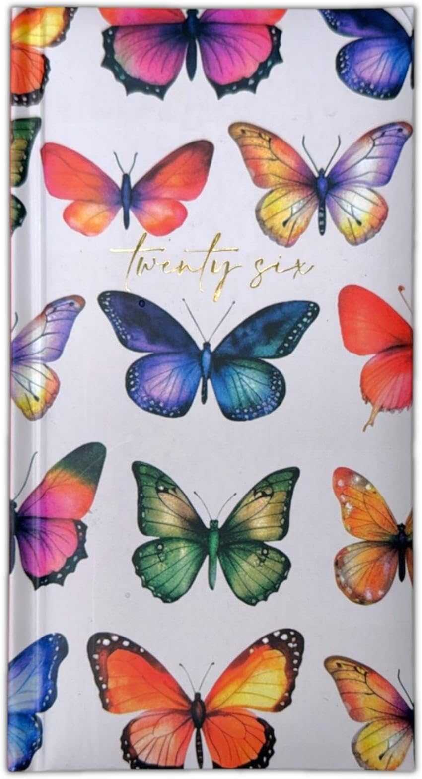 Orbitron 2026 Diary Slim Size Week to View Diaries Full Year Journal Calendar Planner (Butterfly)