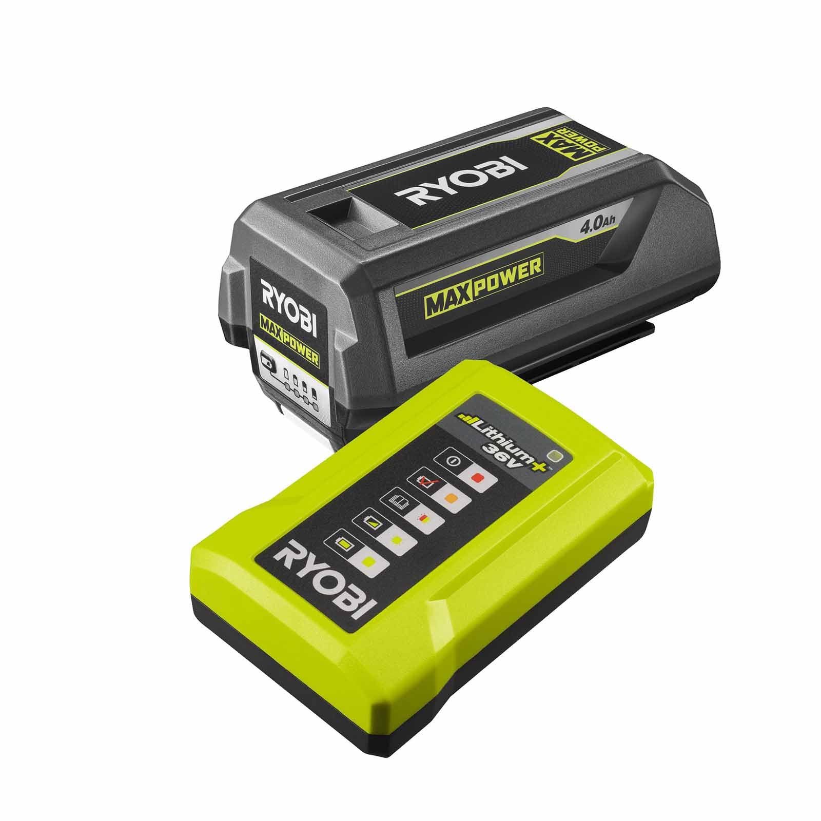 RYOBI Starter Kit RY36BK17B-140 36V 4Ah MAX Power Lithium Battery and Charger