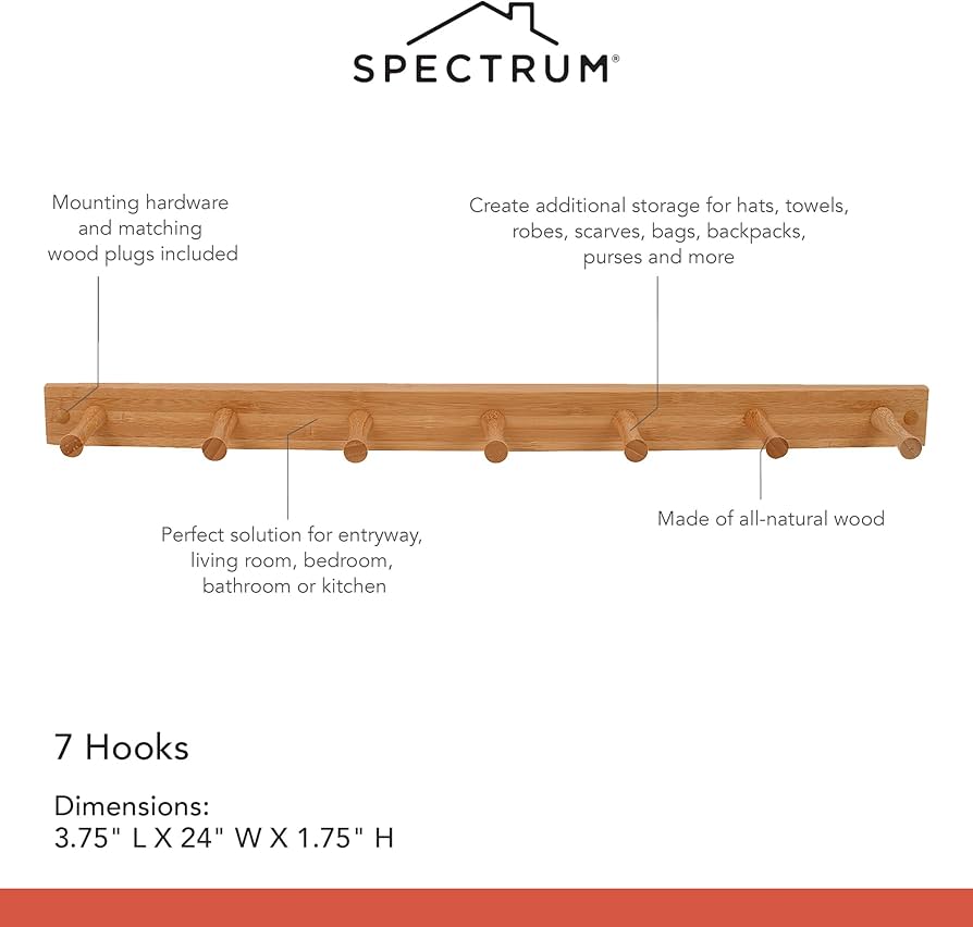 Wooden peg rack L Hunter & Nomad