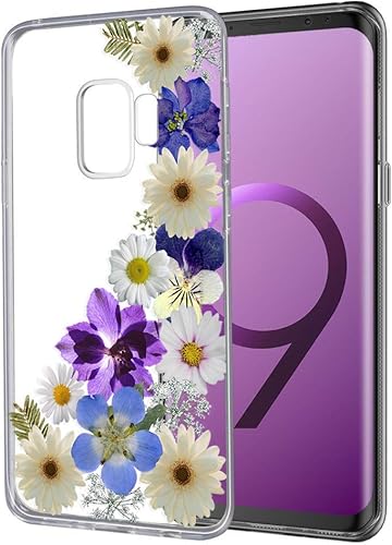 Miniatura 3 de Unov - Carcasa para Samsung Galaxy S9, con diseño suave, TPU, absorción de impactos, delgada, patrón labrado, cubierta de protección posterior para
