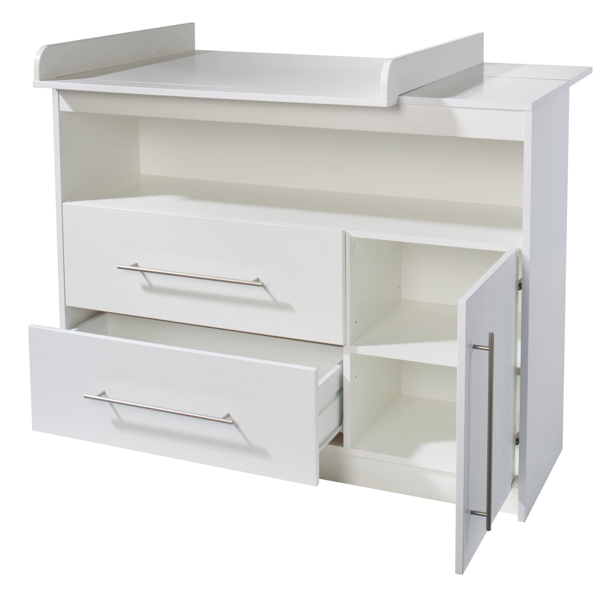 roba Babymöbel Maren - Lot de 2 pièces - Lit d'enfant 70 x 140 cm transformable + commode à langer - Blanc
