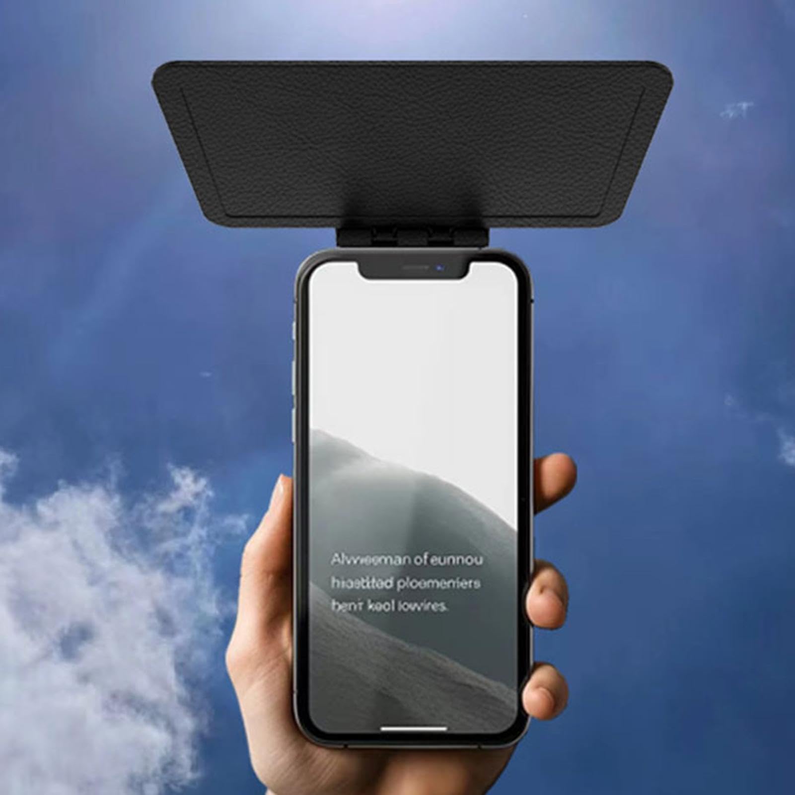 Pare-soleiles Téléphone Anti-UV Pliable - Écran De Protection Anti-éblouissement pour Smartphone, Clip Universel Ajustable, Visière Pare-soleiles pour Voiture Vélo Activités Extérieures