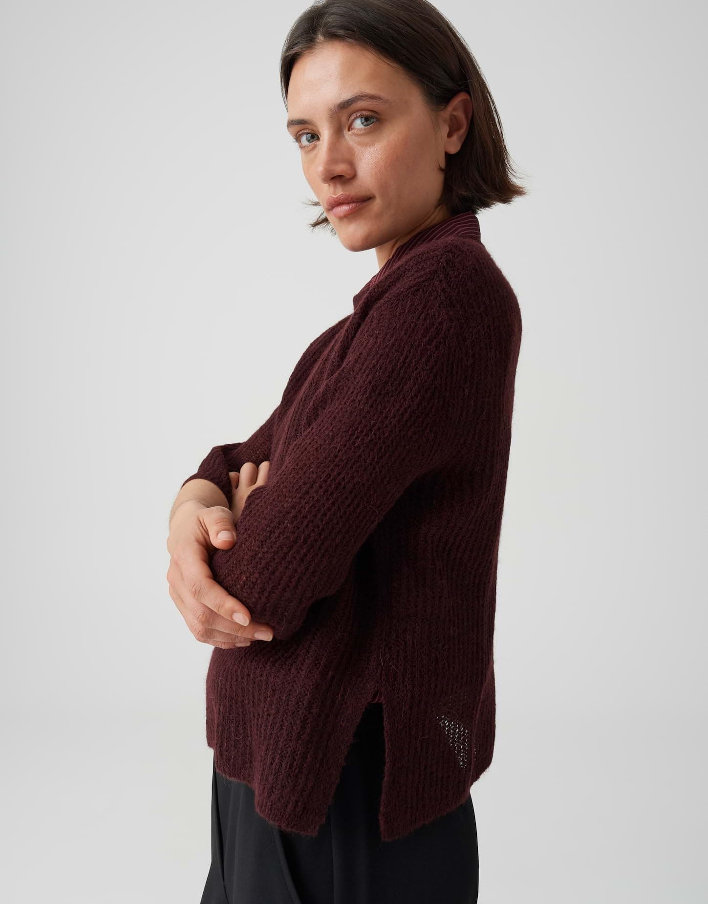 OPUS Damen Pullover | Strickpullover aus hochwertigem Wollmix Regular Fit