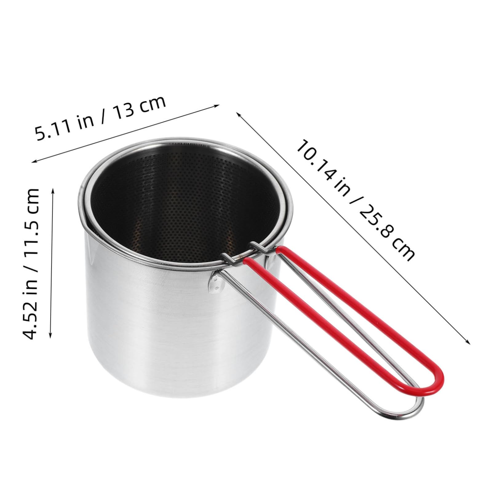 ABOOFAN Versatile Deep Fryer Drainer Basket Stainless Steel Cooking Tool Chicken Wings Fryer Pot