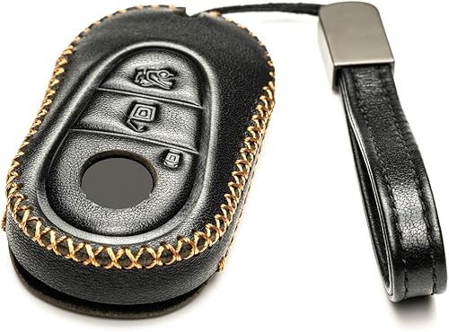 Miniatura 2 de Vitodeco Funda de cuero genuino para llavero inteligente compatible con Mercedes-Benz Clase C, Clase S, GLC, EQB SUV, EQS Sedan, EQS SUV, EQE Sedan,