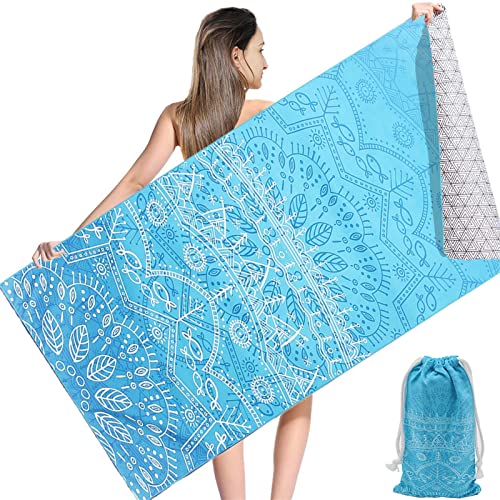 NovForth Beach Towel with Bag, Quick Dry Beach Towel Microfibre, Super Absorbent Sand Free Towel Oversized Swimming for Bath Pool Camping Gym (35"x 71")