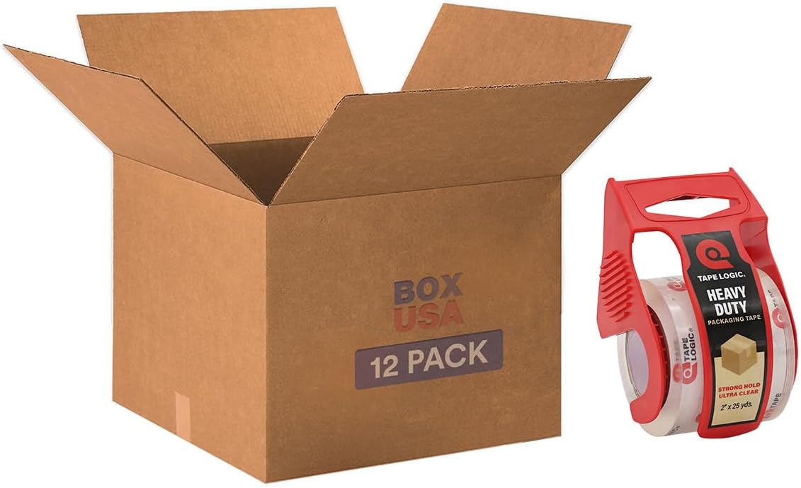 BOX USA Moving Boxes & Clear Packaging Tape