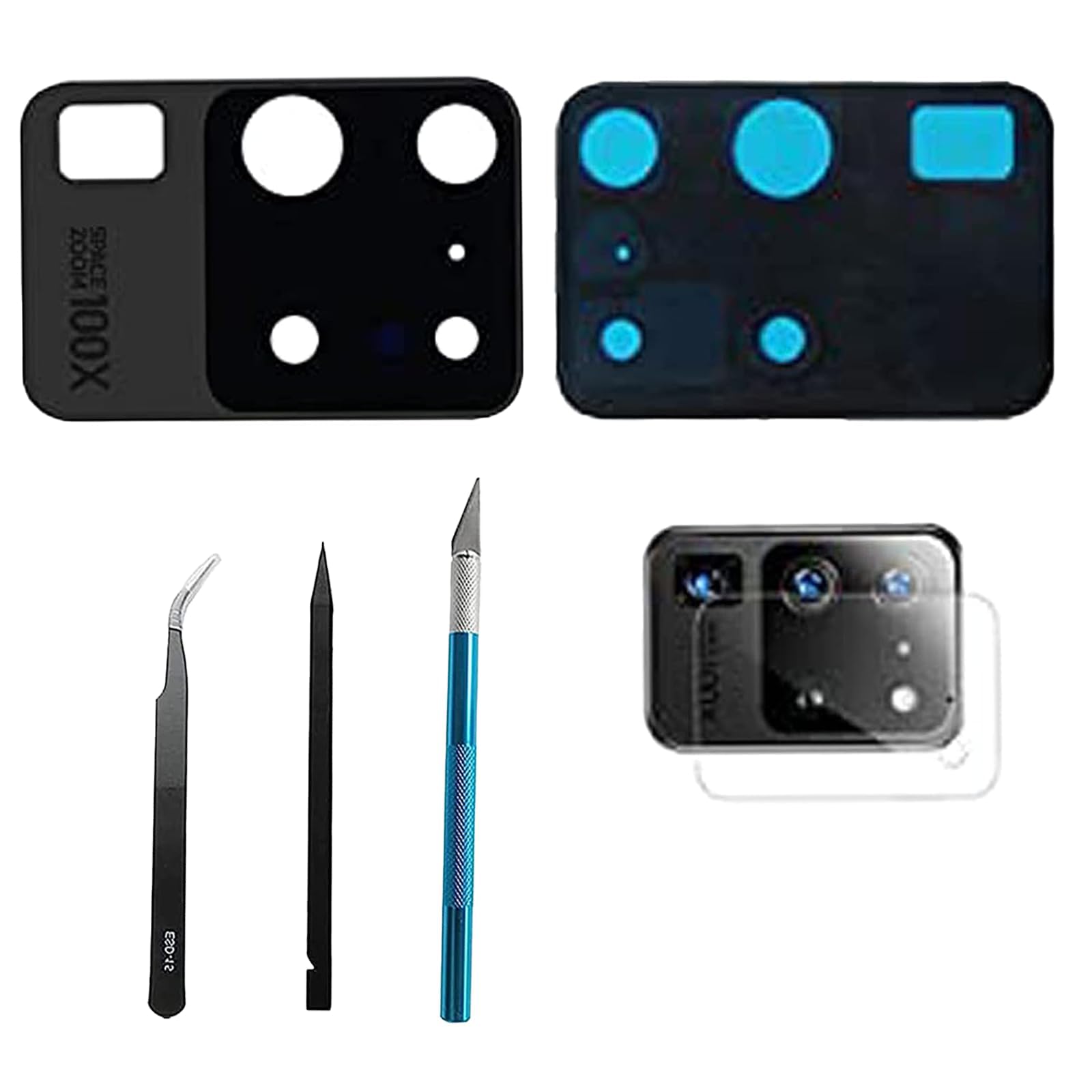 PeiDog Galaxy S20 Ultra Rear Back Camera Glass Lens Replacement for Samsung Galaxy S20 Ultra 2021 with Professional Repair Tool Kit