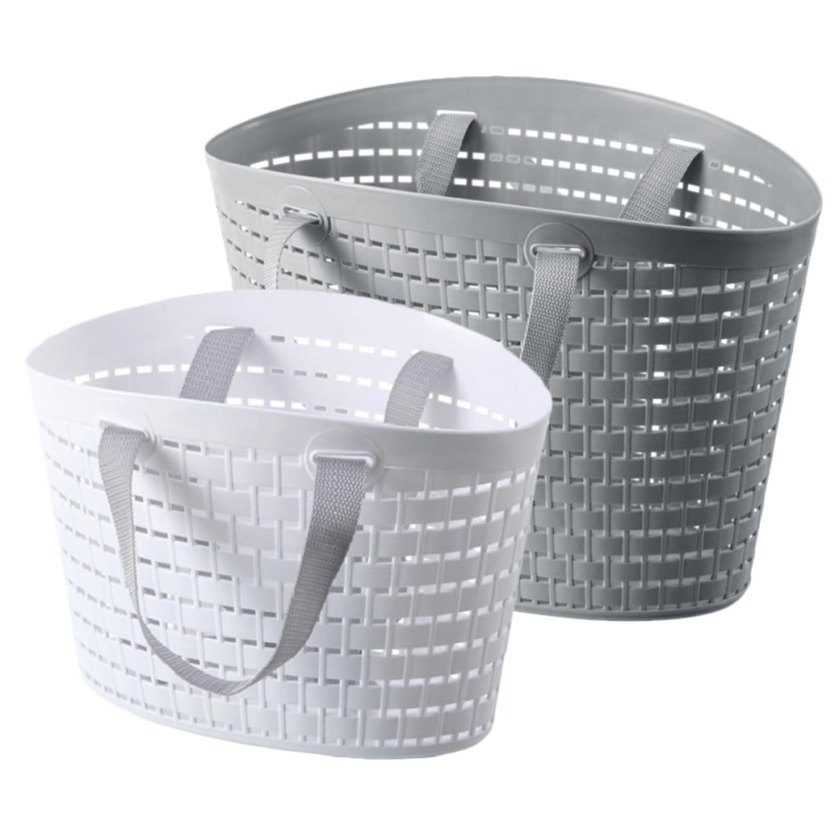 Panier en plastique ajouré avec drainage rapide et poignées ergonomiques lot de 2