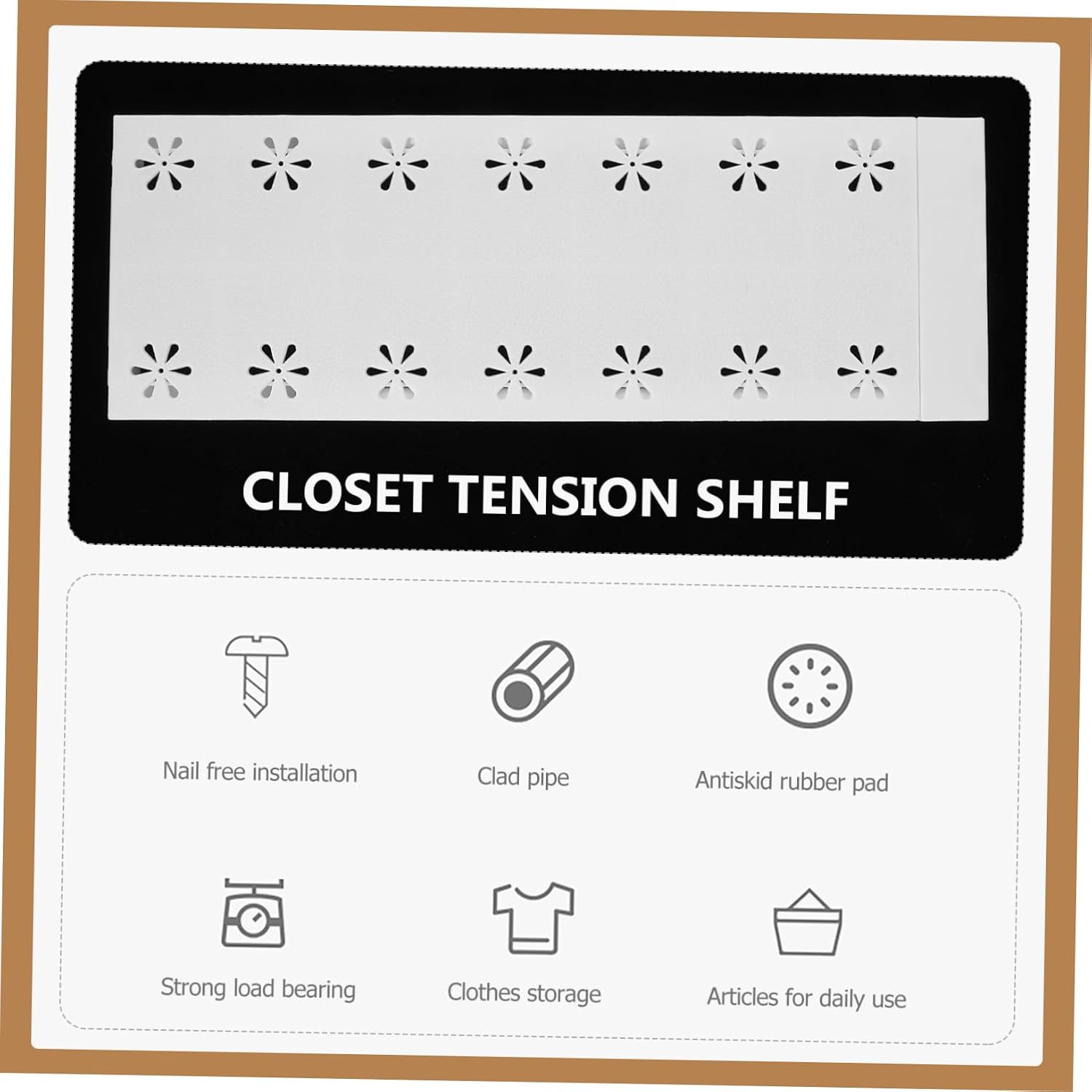 Alipis Adjustable Expandable Tension Shelf for Closet Plastic Organizer Easy Install Divider Rack for Wardrobe Cabinet Storage Expandable Rack for Clothes and Kitchen