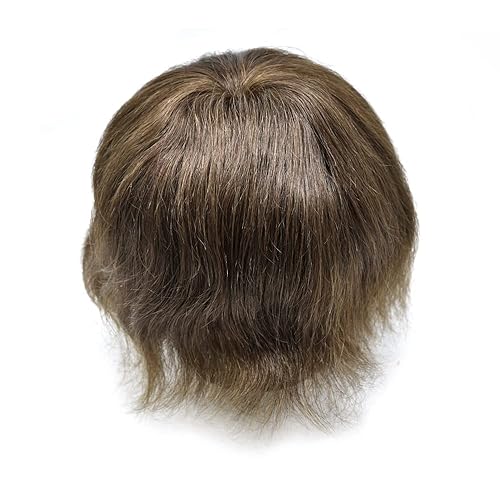 Miniatura 6 de RESHE Tupé para hombre, 100% europeo, pieza de pelo de monofilamento duradero, pieza de pelo de poli alrededor del sistema de repuesto, unidad de