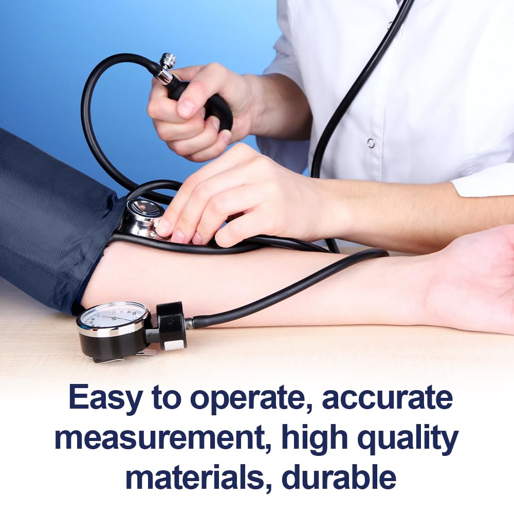 Tensiometro Manual con Estetoscopio, Aneroide Esfingomanometro ManuaL, Tensiometro de Brazo Manual Servicios de Médico, Consultorio