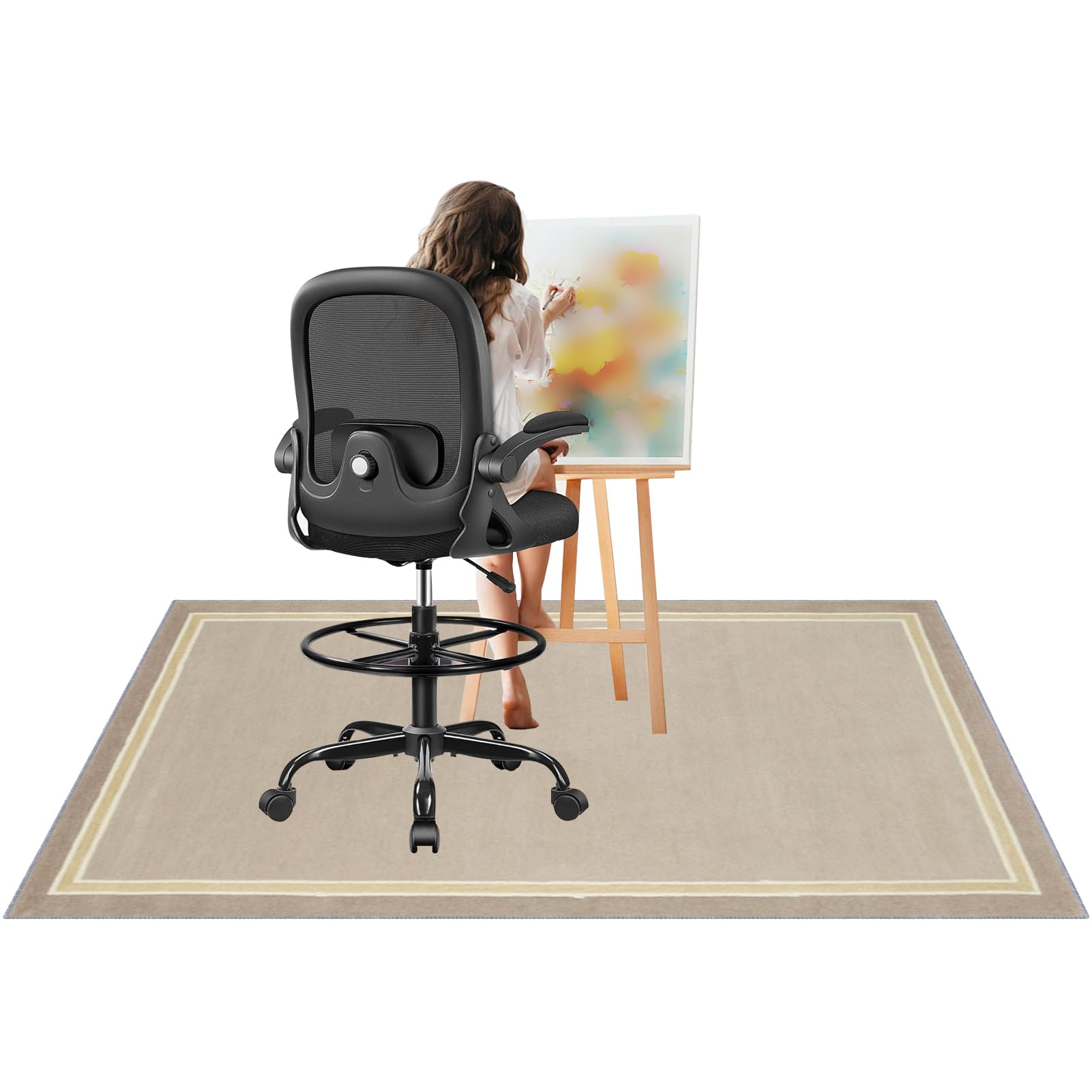 Tapis de protection de sol pour bureau à la maison 180 x 230 cm