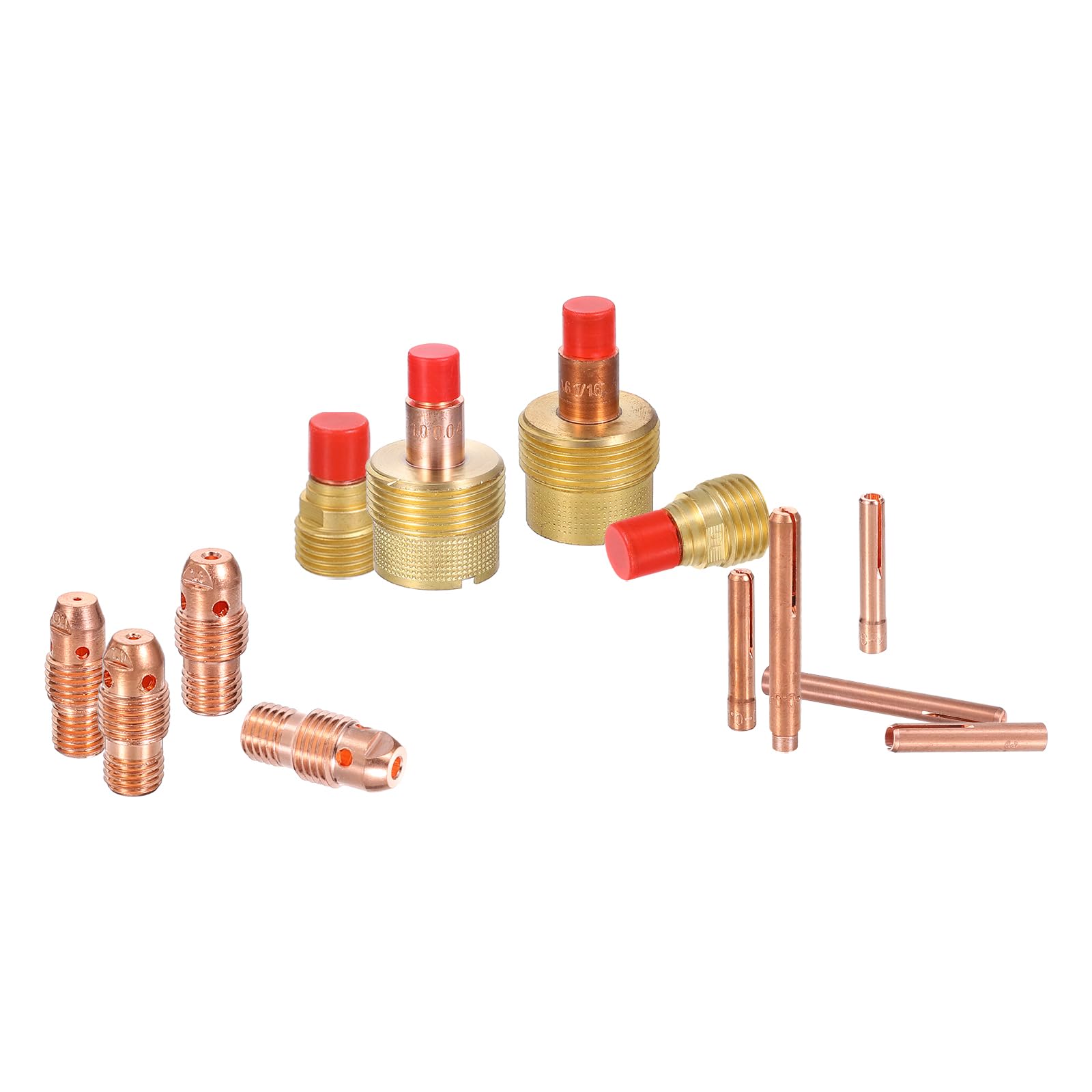 HARFINGTON Kit de 63 antorchas Tig para WP-9, WP-20, WP-25 con antorcha de soldadura TIG, conector de soporte de electrodo de tungsteno, boquilla de cerámica para equipos relacionados con soldadura