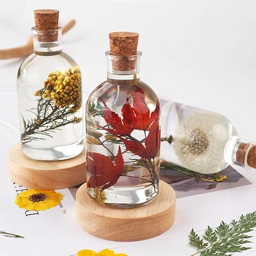 Miniatura 3 de Molde de resina para pantalla de lámpara con 10 tapones de madera, moldes de silicona con forma de botella creativa para fundición de resina epoxi,