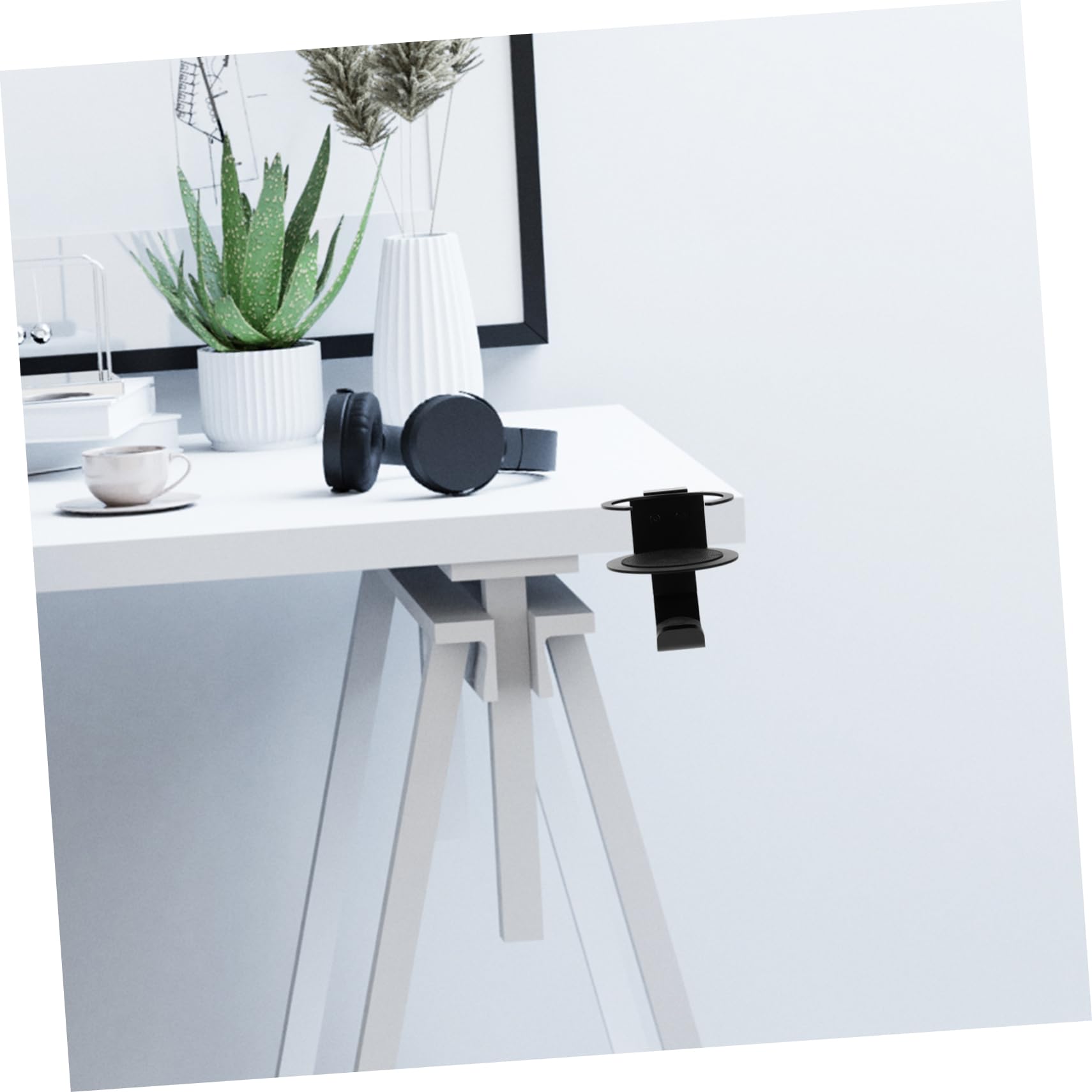RORPOIR Pc Headphone Hanger Desk Bottle Holder Clamp Headset Desktop Stand Holder Headset Holder Table Headphone Gaming Headset Stand Desk Cup Holder Hook up Aluminum Alloy Earphone