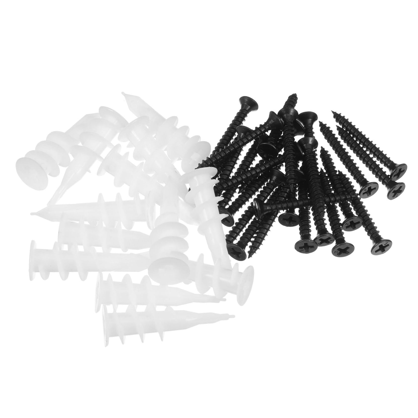 SOLUSTRE Kit of 100 Screws for Wall Mounting Expansion Screws for Mirror Wall Anchors Drywall Anchors
