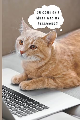 Password Book CAT Design| Password/Contact Book | Alphabetical Password Tracker | Internet Log Book To Organize Your Website Passwords In One Secure Convenient Place: CAT PASSWORD BOOK