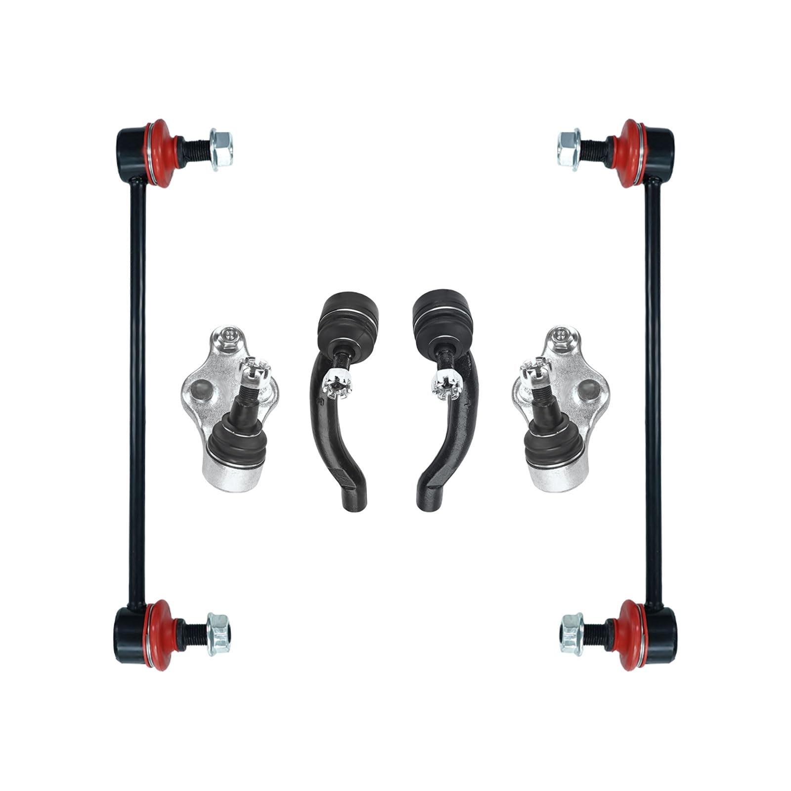 6Pcs Front Outer Tie Rod End Sway Bar Link Ball Joint Fit For 2013-2018 Toyota Avalon, 2012-2017 Toyota Camry