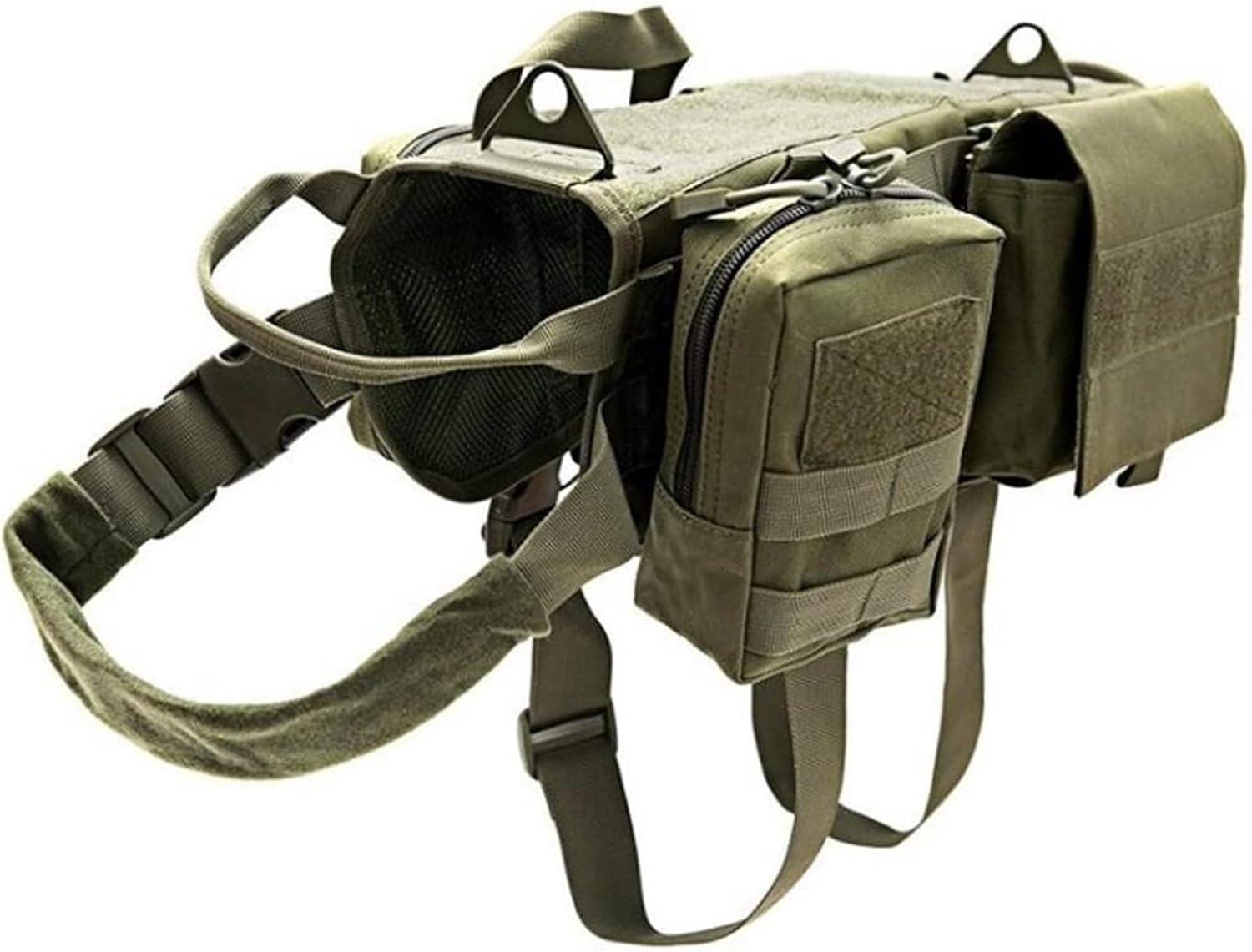 Tactical Dog Harness, Military Dog Harness with 3 Detachable Pouches