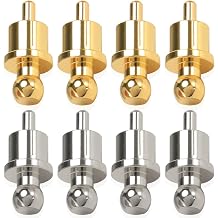 RCA Dust Cover, Gold Plated & Rhodium plated RCA Male Plugs Noise Stopper, RCA Cap Protector for Audio, Speakers, Subwoofers, Amplifier 8 Pack