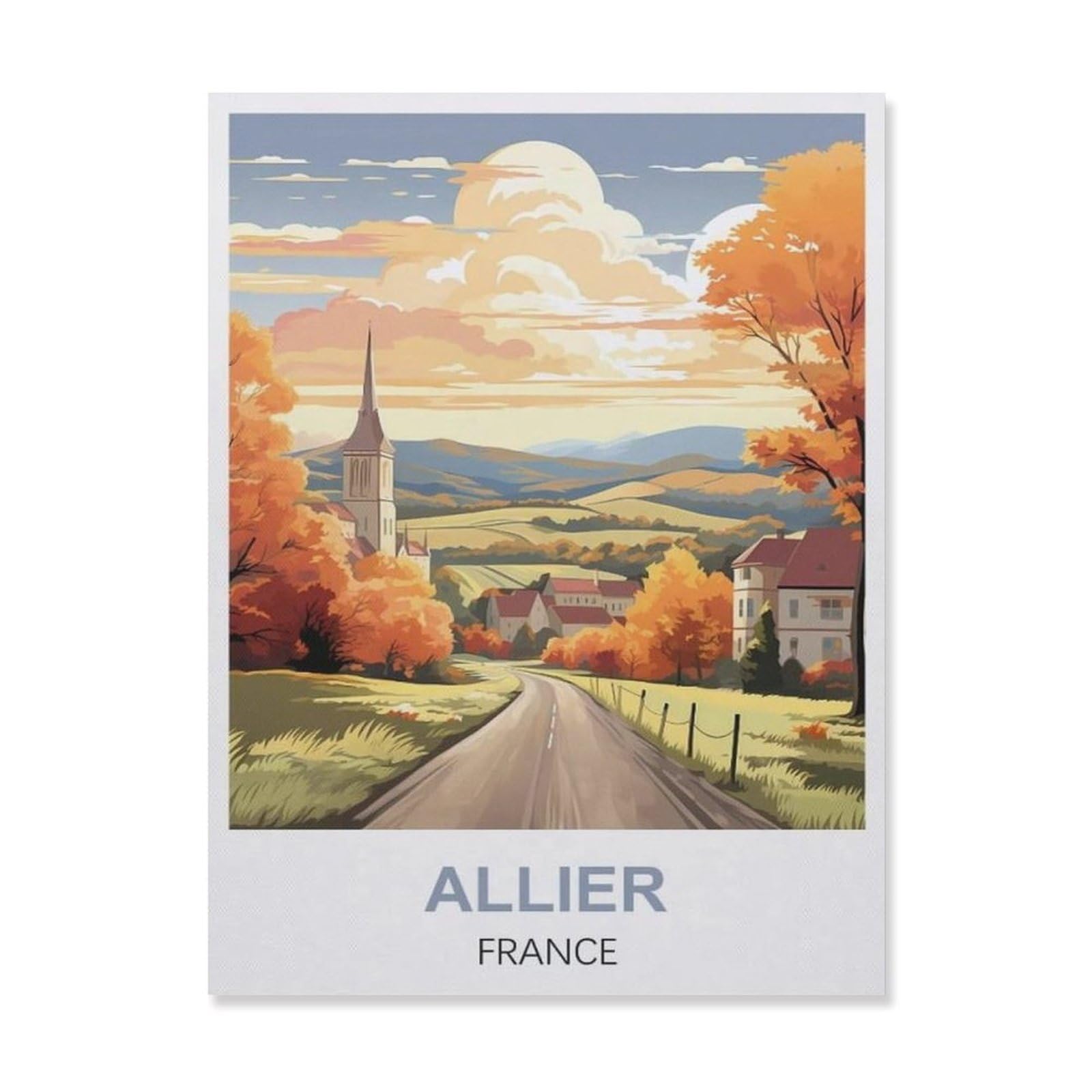 Tin Sign，Allier France(15x30cm）