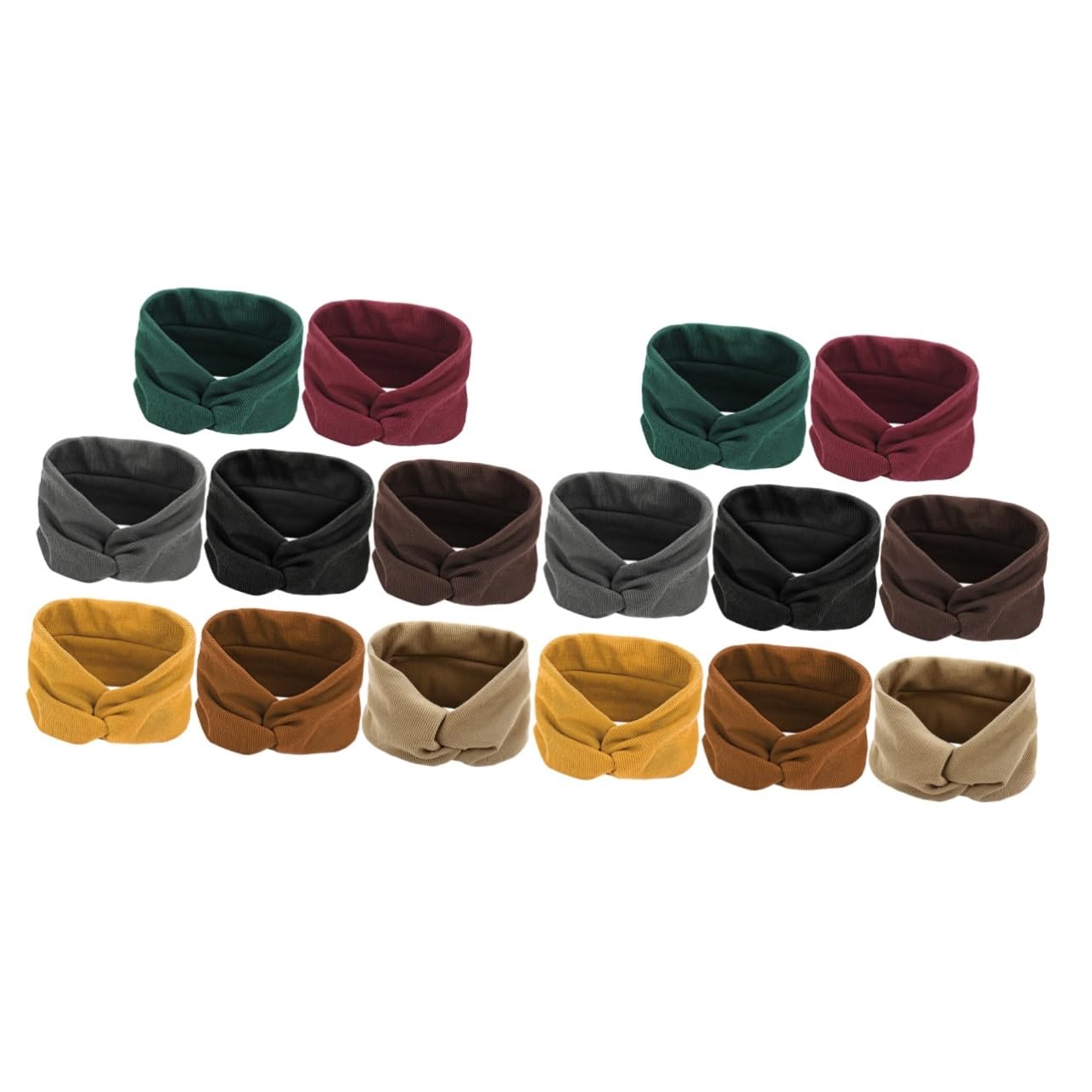 Healeved 16pièces Bandeaux Élastiques Multi-fonctions Pour Sport Et Yoga Lot De Tissus Doux