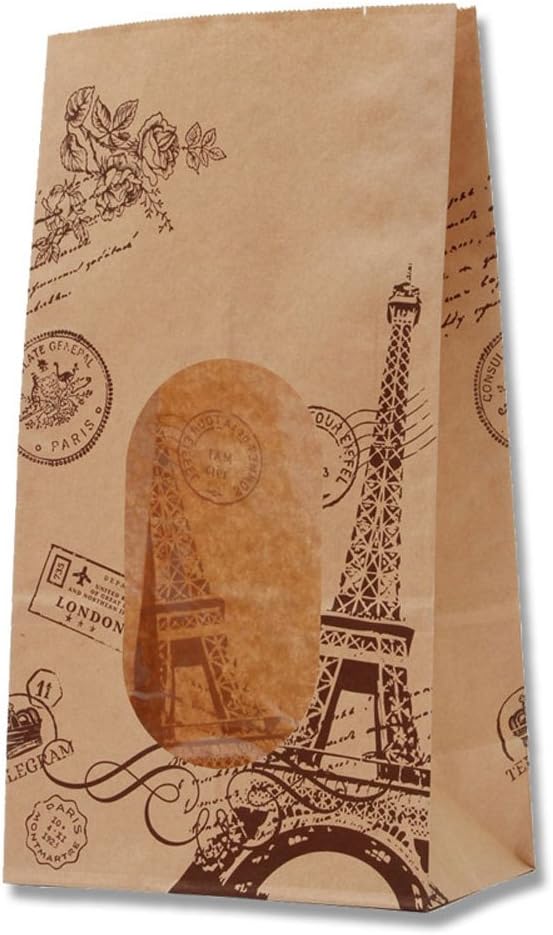 HEIKO Heiko Paper bag with a window Travel stamp (NO.6) (Pack of 50 sheets) (japan import) MADO-11