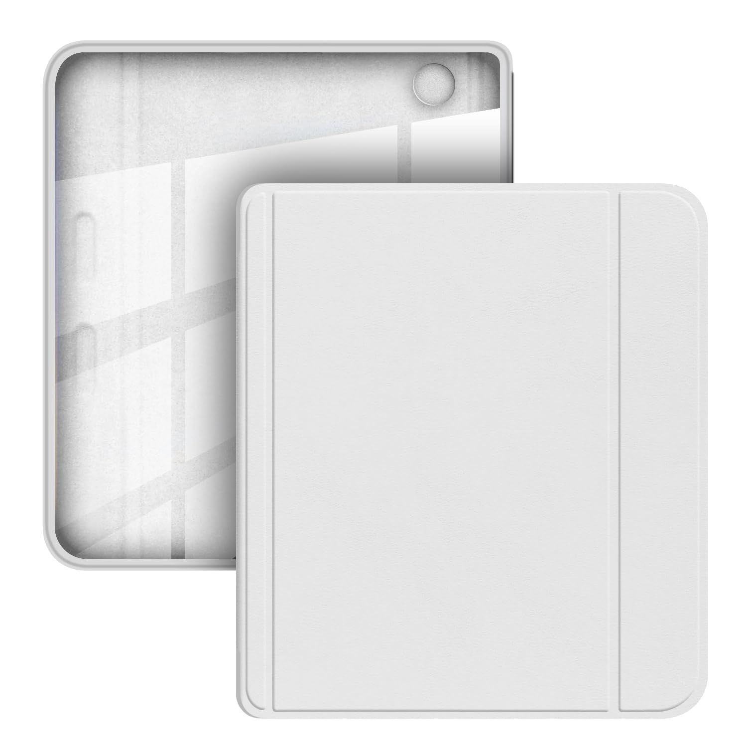 Split Folio Detachable Protective Case for 7" Kobo Libra Colour 2024 Released, Ultra Clear Transparent Back Cover Light Shell, Auto Sleep and Wake, White — view 5