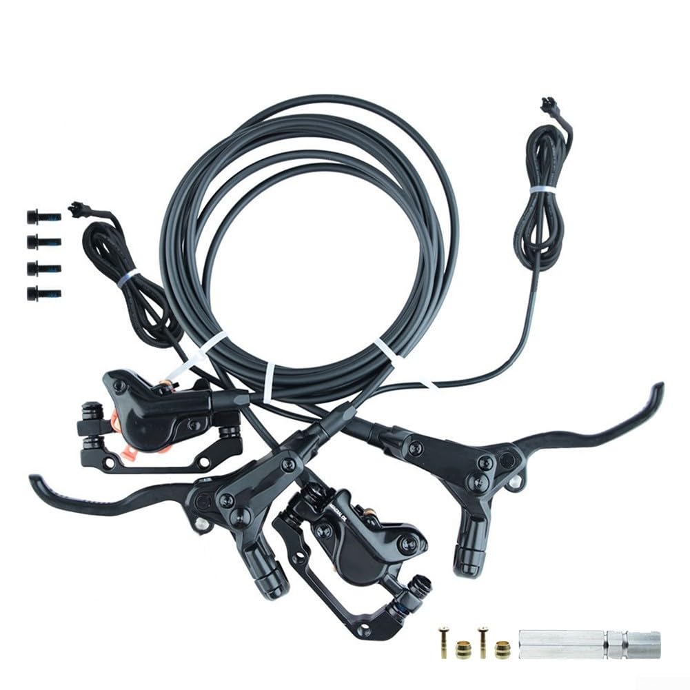 Sistema di freno a disco idraulico per bici elettriche anteriore e posteriore, pinze doppie, disco da 160 mm con interfaccia SM
