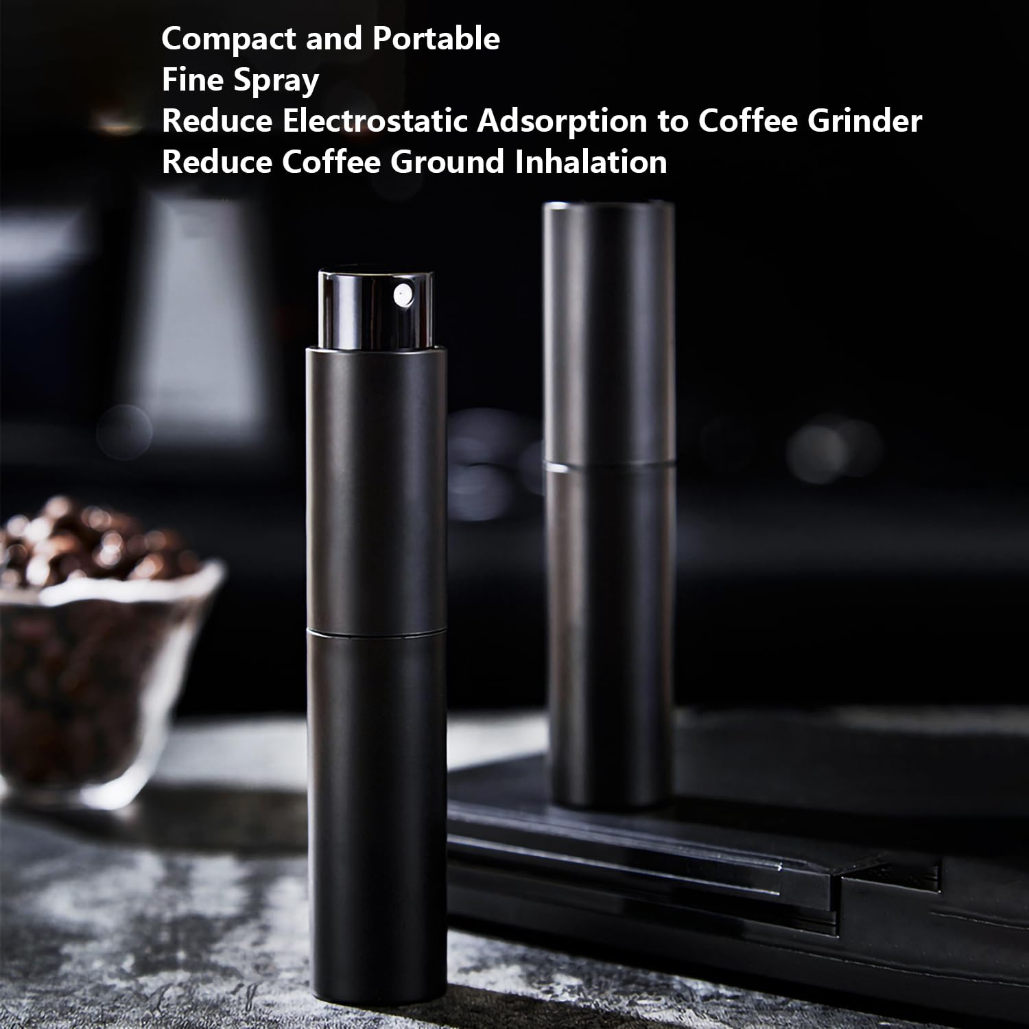 SearchPean Kaffee-Zubehör-Set – Mit Aufbewahrungsdose, Dosierbecher & RDT-Spray (10 Ml) Zur Reduzierung Statischer Aufladung Beim Mahlen – Perfekt Für Espresso-Liebhaber & Baristas