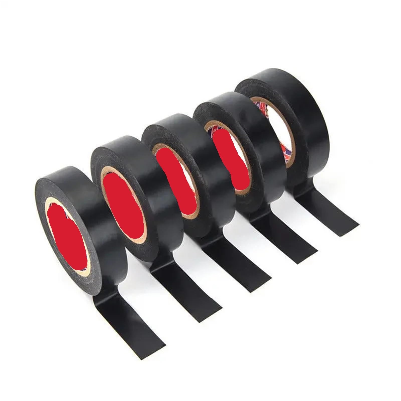Nastro Isolante Nastro isolante elettrico ignifugo nero da 12M Filo for elettricisti autoadesivo impermeabile in PVC ad alta tensione(16PCS)