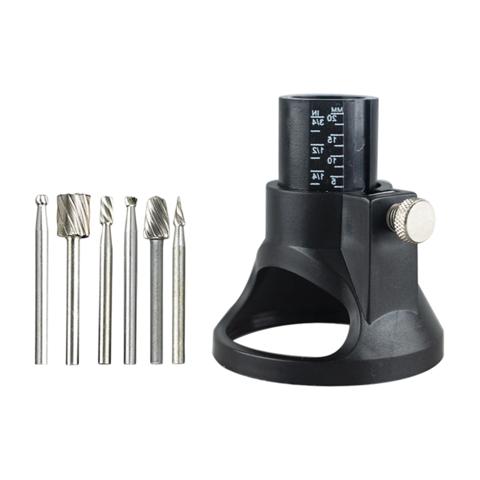 Mhadbkh 7Pcs Wood Carving Guide Attachment For Rotary Tool Hole Drilling Woodworking Position Carving Tool Hole Drilling
